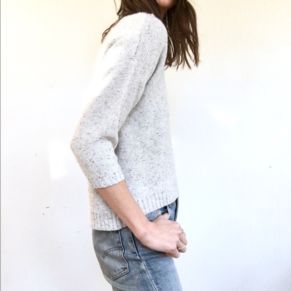 Oatmeal lightweight cropped sweater - Picture 8 of 8